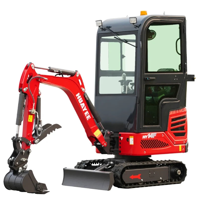 HUAYEE HY14F | Mini Excavator with Pilot Controls & Cab | 13.5 hp B&S Engine
