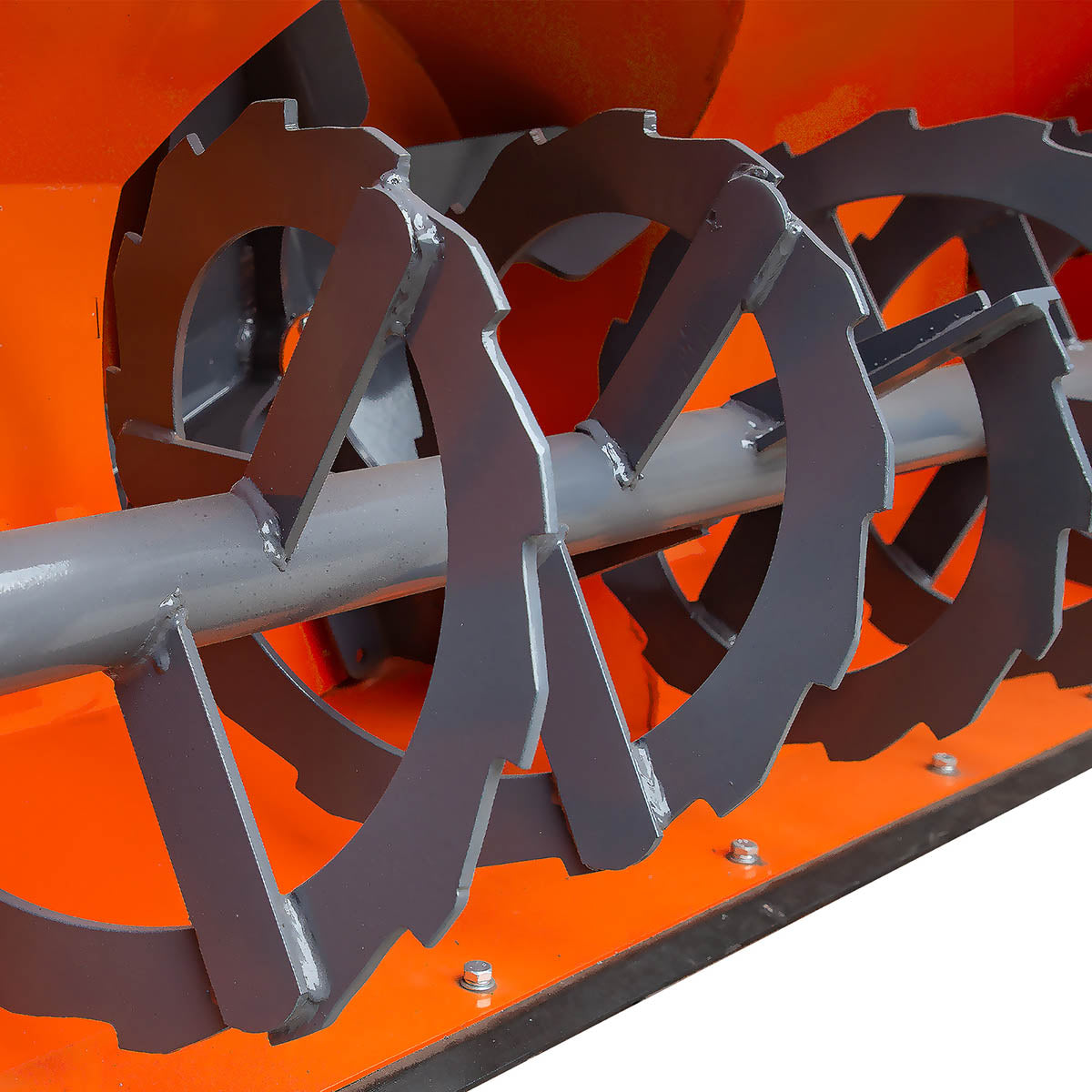 TMG Industrial 72” Skid Steer Snow Blower, 45-75 HP Loader Required, 24” Diameter Impeller, 360° Snow Chute, TMG-SSB72