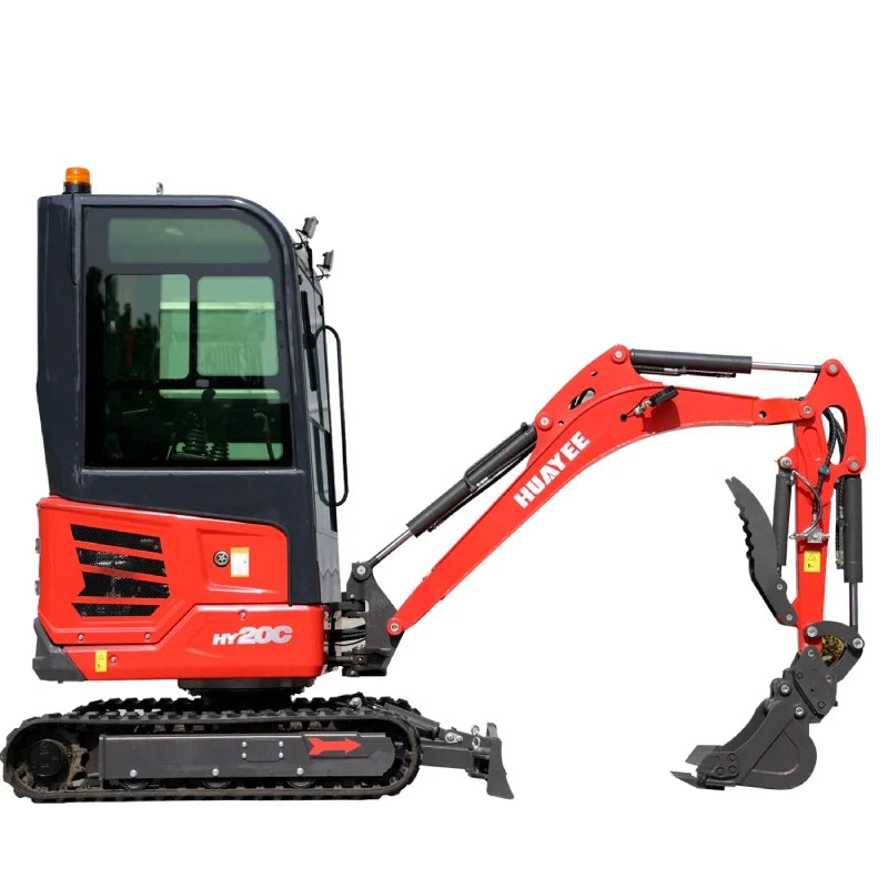 HUAYEE HY20C | 2 Ton Pro Mini Excavator with 16HP Kubota Engine & Enclosed Cab