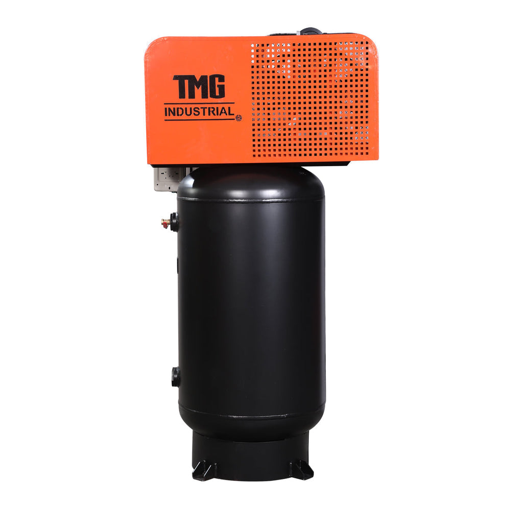 TMG Industrial 80 Gallon 7.5 HP Stationary Electric Air Compressor, 6 Min Fill Time, 230V Induction Motor, ASME Vertical Tank, TMG-ACE80
