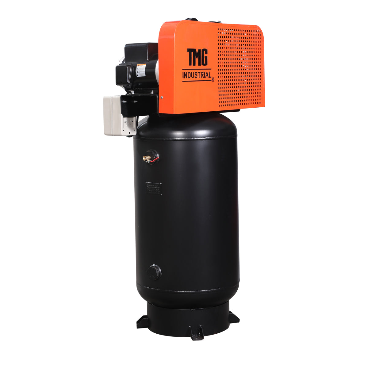 TMG Industrial 80 Gallon 7.5 HP Stationary Electric Air Compressor, 6 Min Fill Time, 230V Induction Motor, ASME Vertical Tank, TMG-ACE80