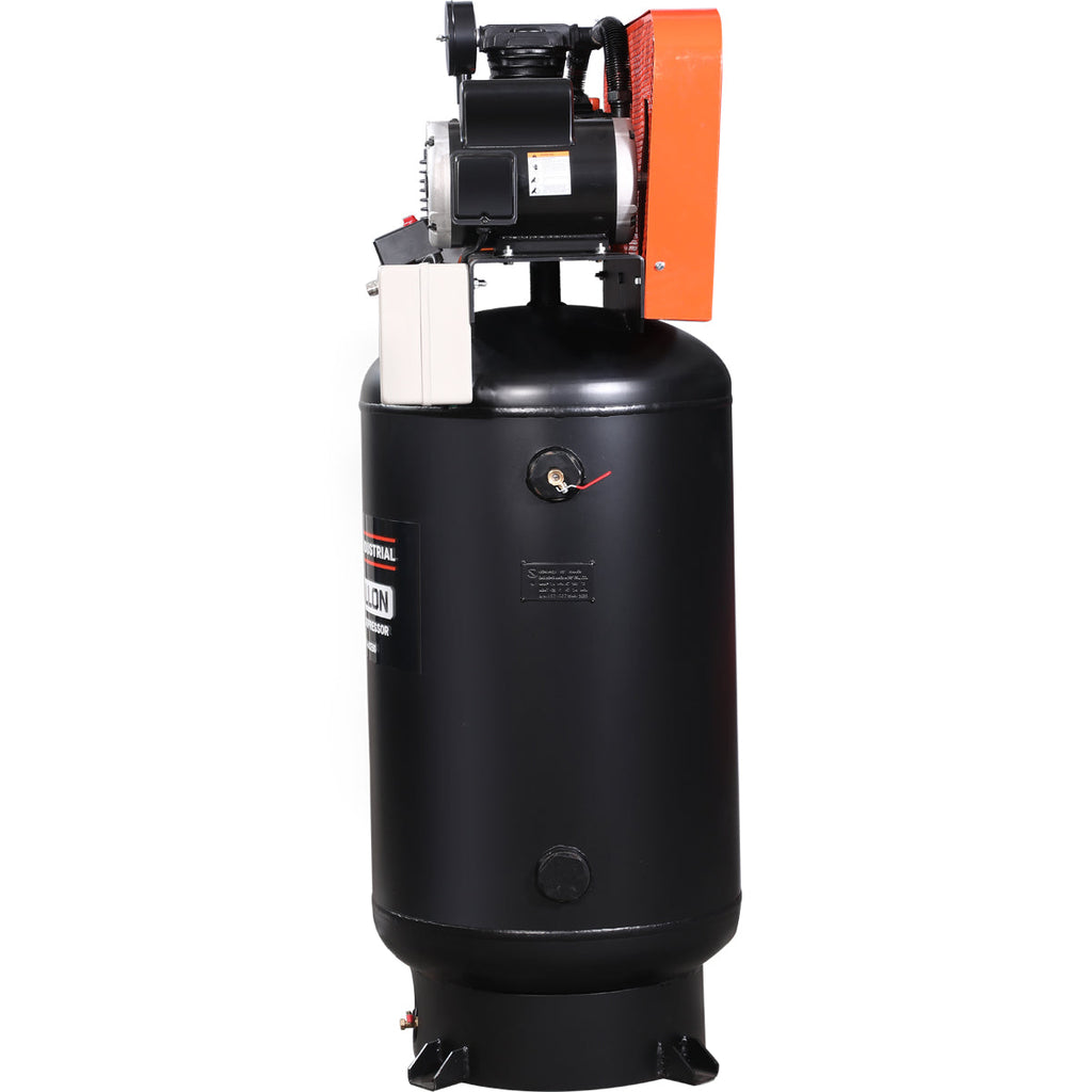 TMG Industrial 80 Gallon 7.5 HP Stationary Electric Air Compressor, 6 Min Fill Time, 230V Induction Motor, ASME Vertical Tank, TMG-ACE80