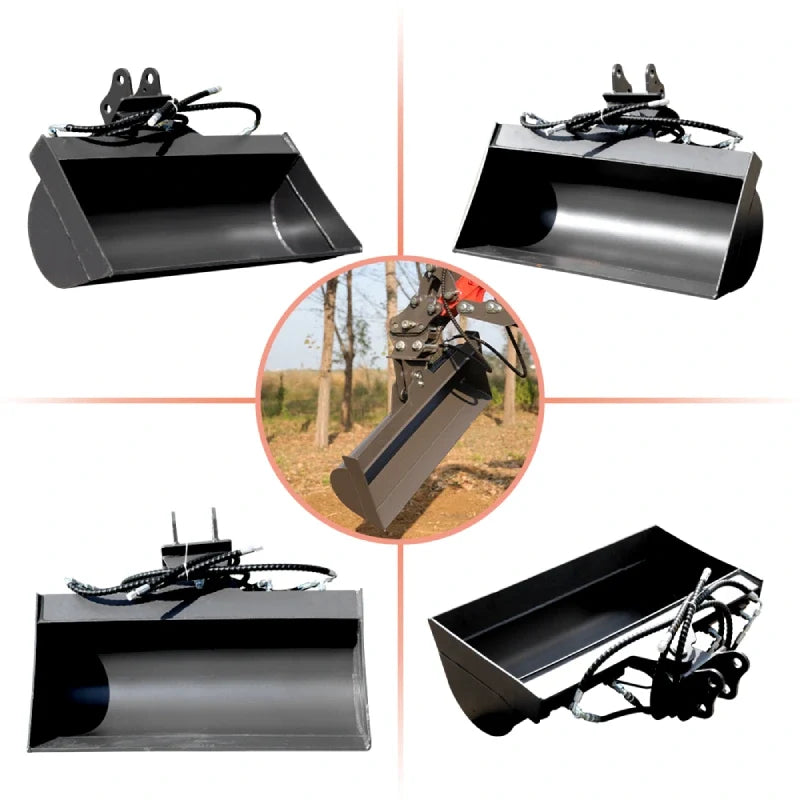 800mm 32" Tilt Bucket for 1-1.8 Ton Mini Excavators | HUAYEE HYE04