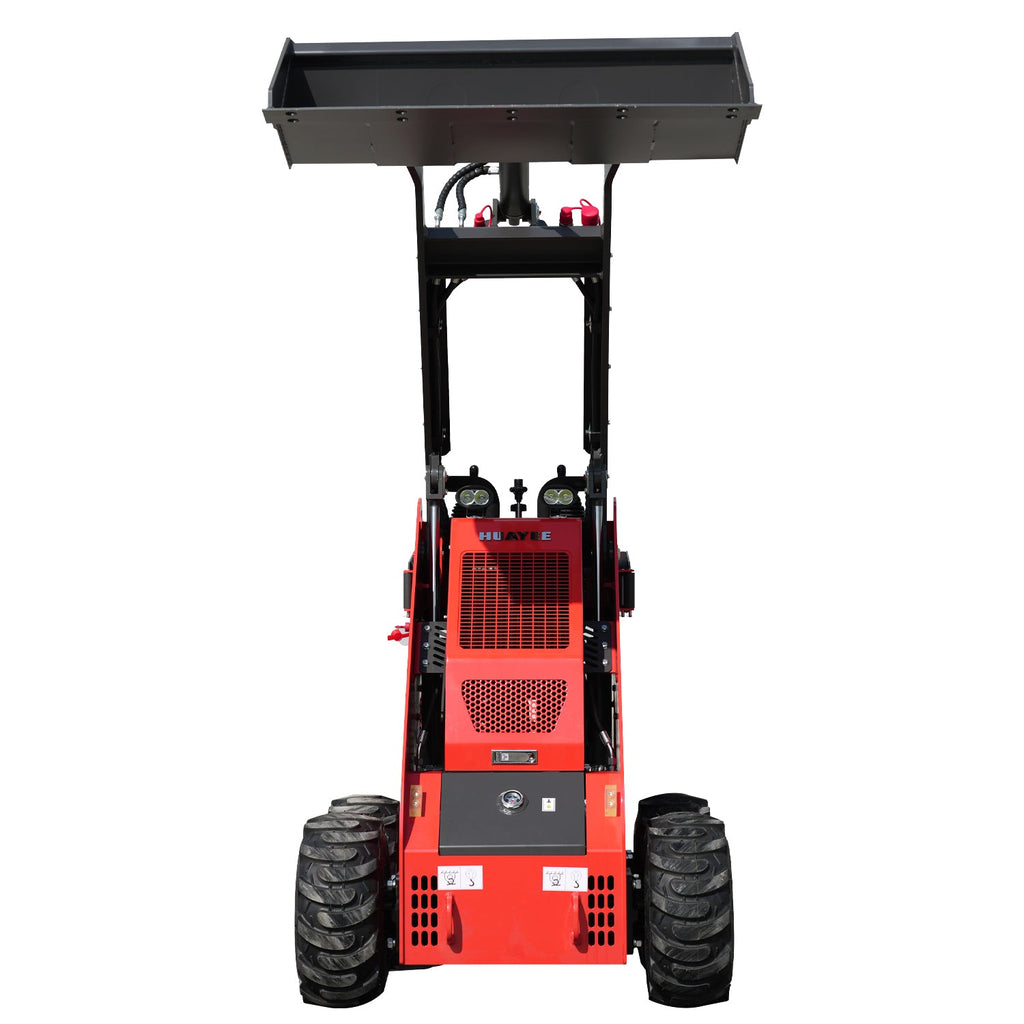 HUAYEE HY360C | Wheel Stand-On Mini Skid Steer Loader with 13.5HP Gasoline B&S Engine and Attachments