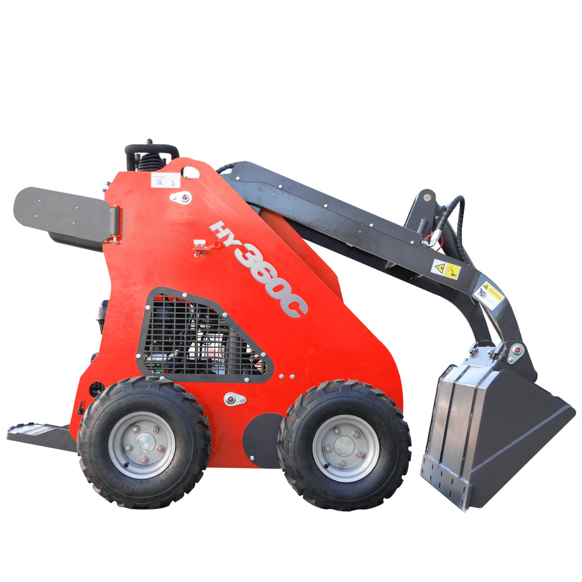 HUAYEE HY360C | Wheel Stand-On Mini Skid Steer Loader with 13.5HP Gasoline B&S Engine and Attachments