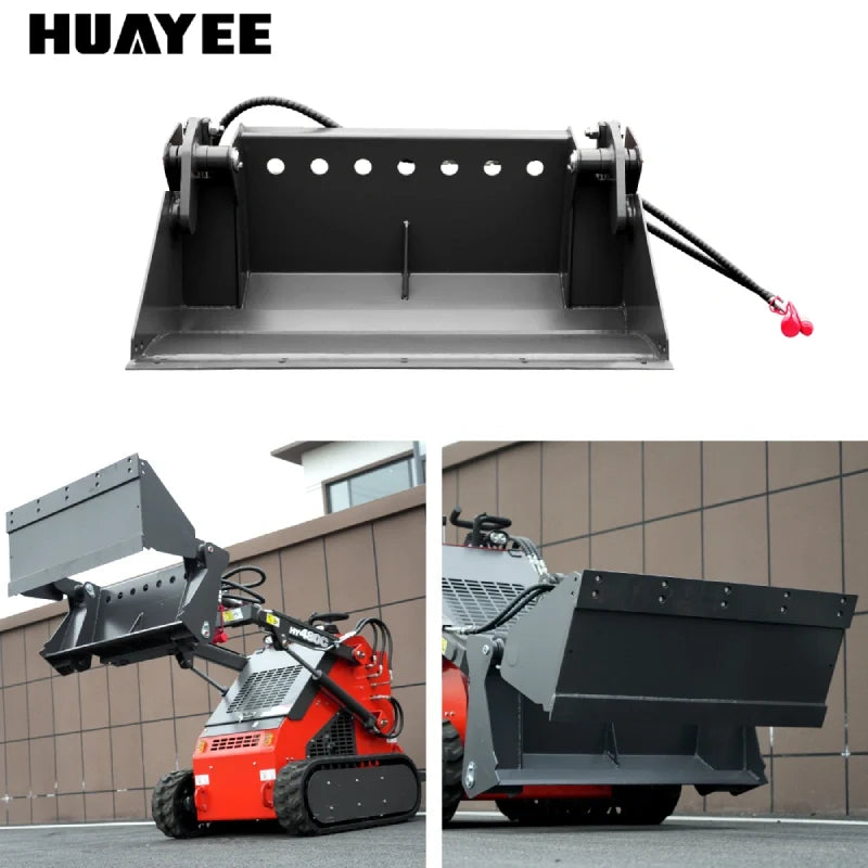 4-in-1 Bucket Attachment Suits HY360C/HY480C Mini Skid Steer Loaders | HUAYEE HYS01-2