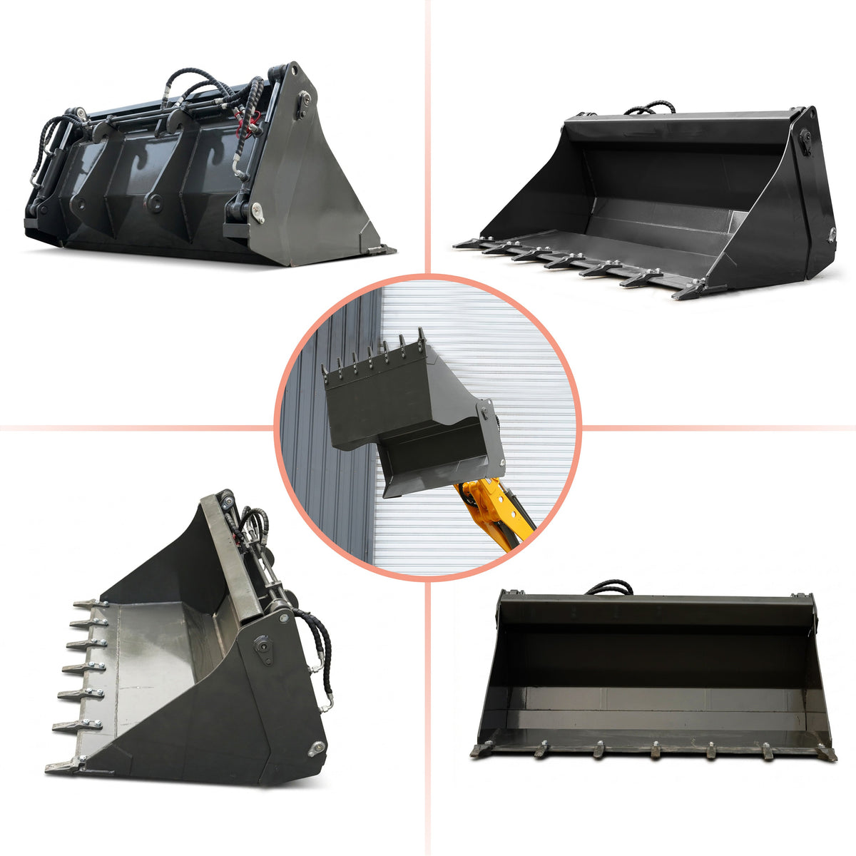 HUAYEE WHY-6 4-in-1 Multi-Purpose Bucket Attachment for WHY1500 Wheel Loader