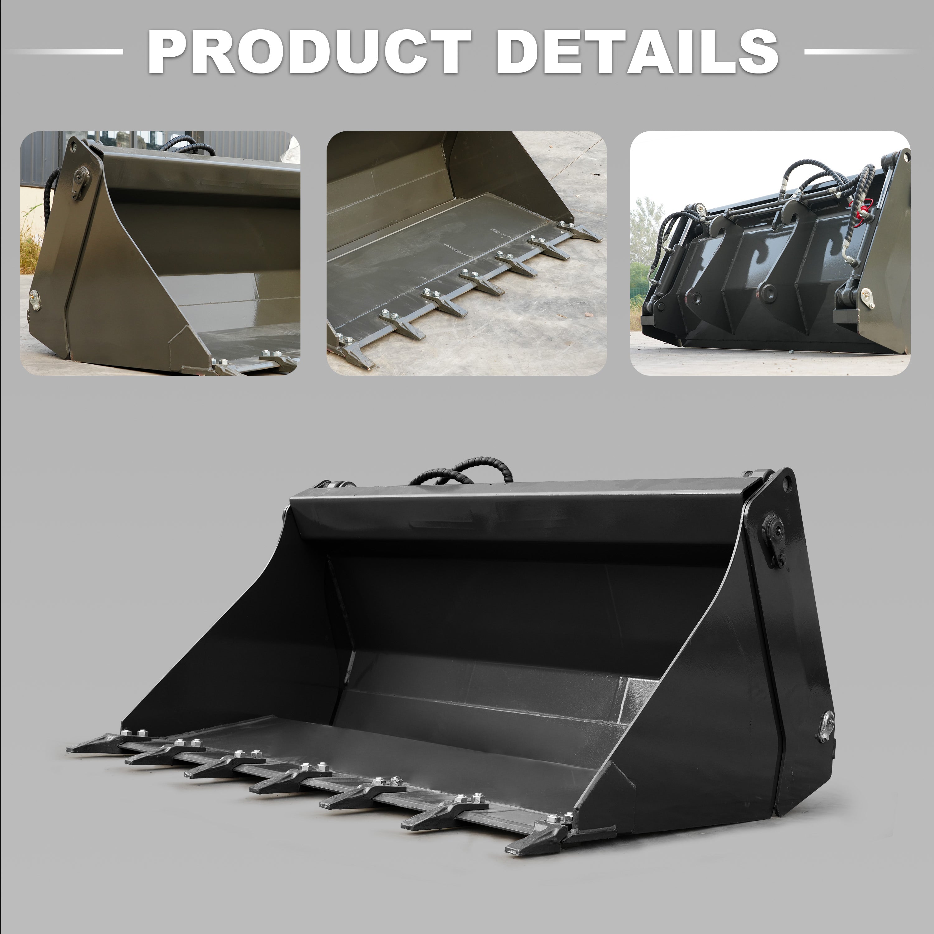 HUAYEE WHY-6 4-in-1 Multi-Purpose Bucket Attachment for WHY1500 Wheel Loader