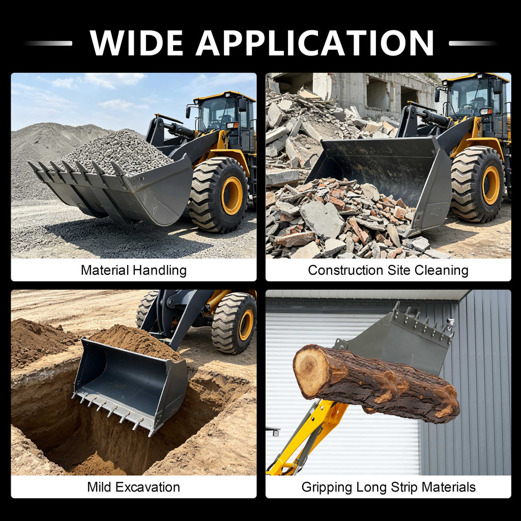 HUAYEE WHY-6 4-in-1 Multi-Purpose Bucket Attachment for WHY1500 Wheel Loader