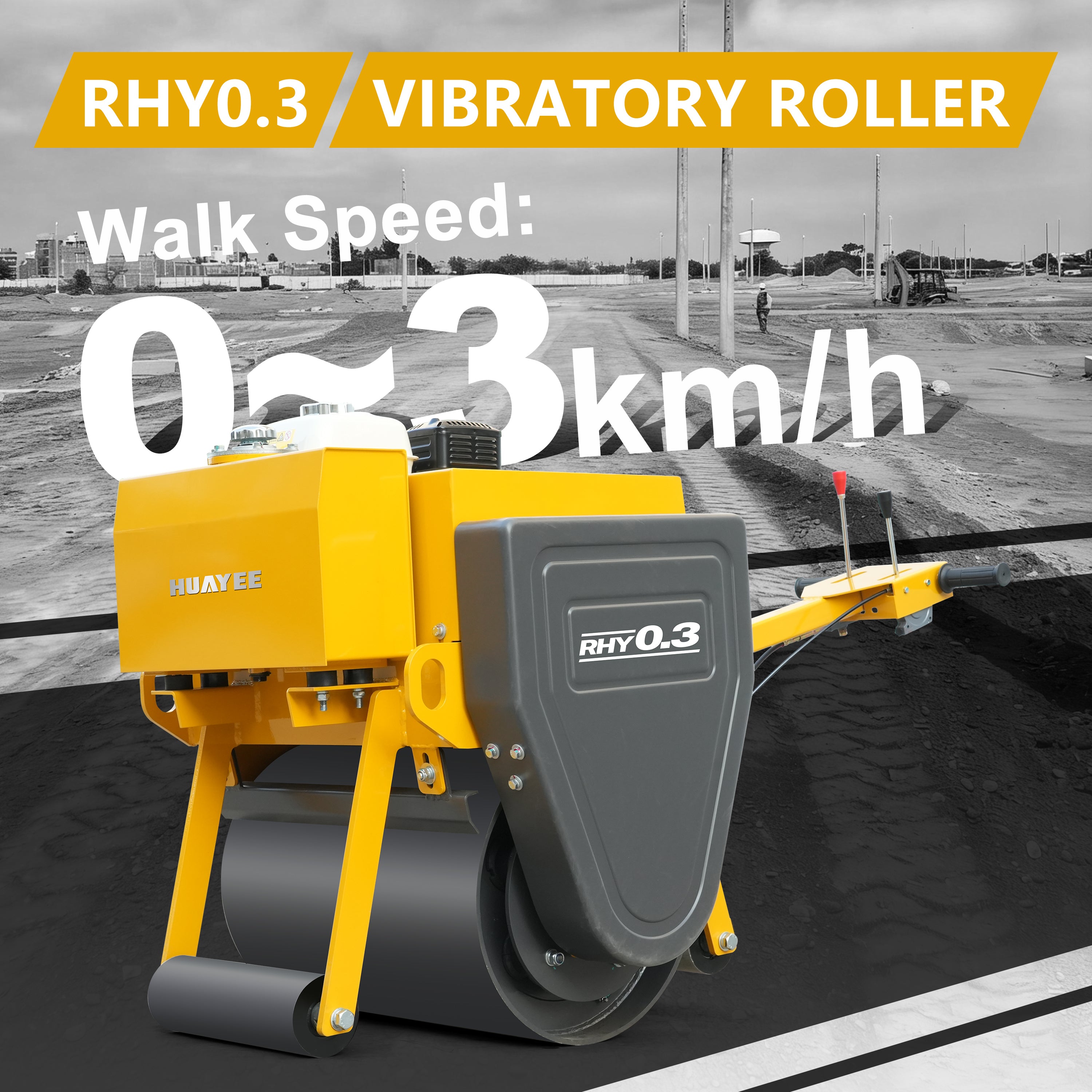 HUAYEE RHY0.3 0.3 Ton Small Road Roller - Compact Road Compactor
