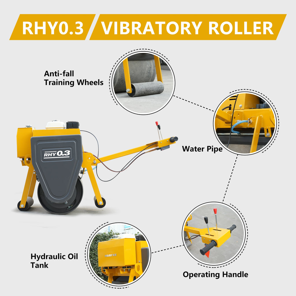 HUAYEE RHY0.3 0.3 Ton Small Road Roller - Compact Road Compactor