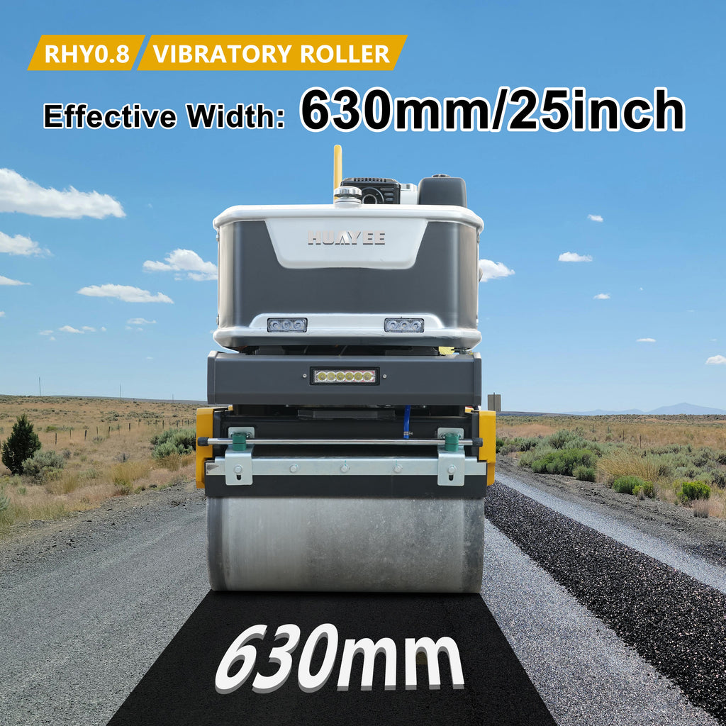 HUAYEE RHY0.8 Heavy-Duty Tandem Roller | 0.8 Ton Vibratory Road Compactor