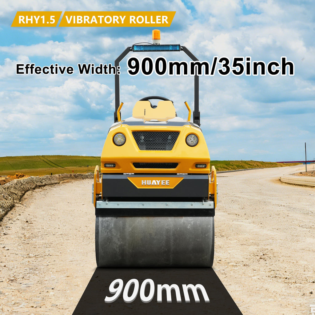 HUAYEE RHY1.5 Flagship Tandem Roller | 1.5 Ton Intelligent Road Compactor
