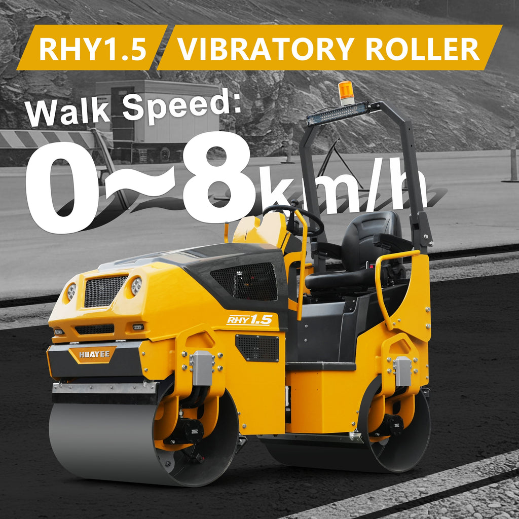 HUAYEE RHY1.5 Flagship Tandem Roller | 1.5 Ton Intelligent Road Compactor