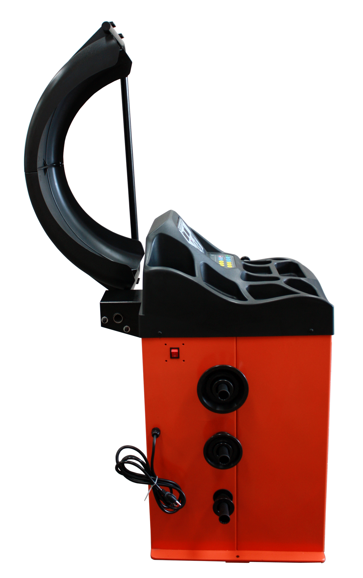 TMG Industrial Self-Calibrating Wheel Balancer with Protection Hood, 10”-24” Rim Diameter, Computerized, +/- 1 g of Accuracy, ALU Balancing Modes, TMG-WB24H