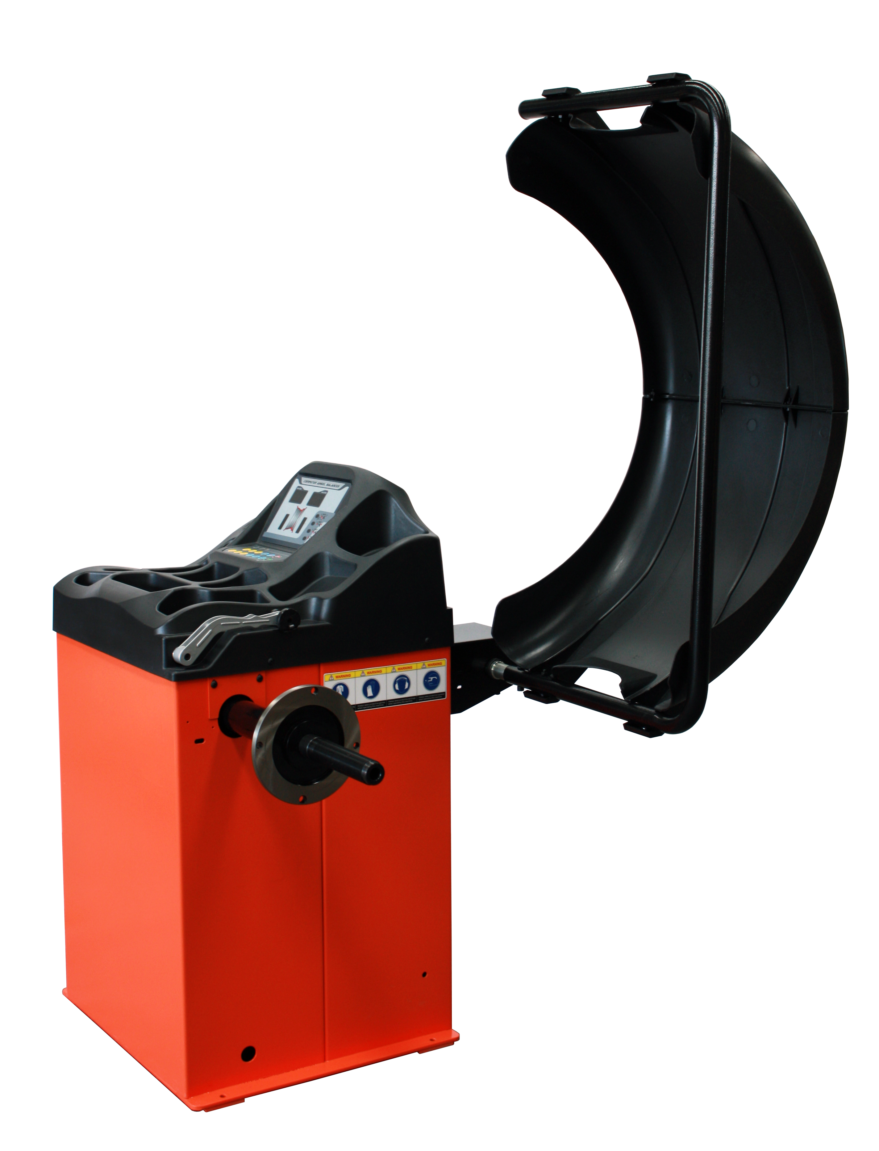 TMG Industrial Self-Calibrating Wheel Balancer with Protection Hood, 10”-24” Rim Diameter, Computerized, +/- 1 g of Accuracy, ALU Balancing Modes, TMG-WB24H