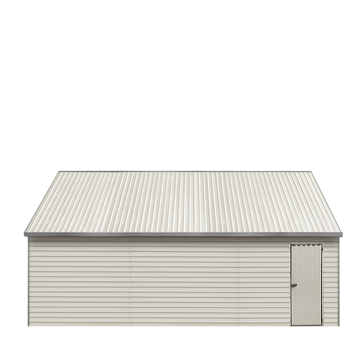 TMG Industrial 21’ x 19’ Double Garage Metal Shed with Side Entry Door, 400 Sq-Ft, 8' Eave Height, 27 GA Corrugated Panels, TMG-MS2119