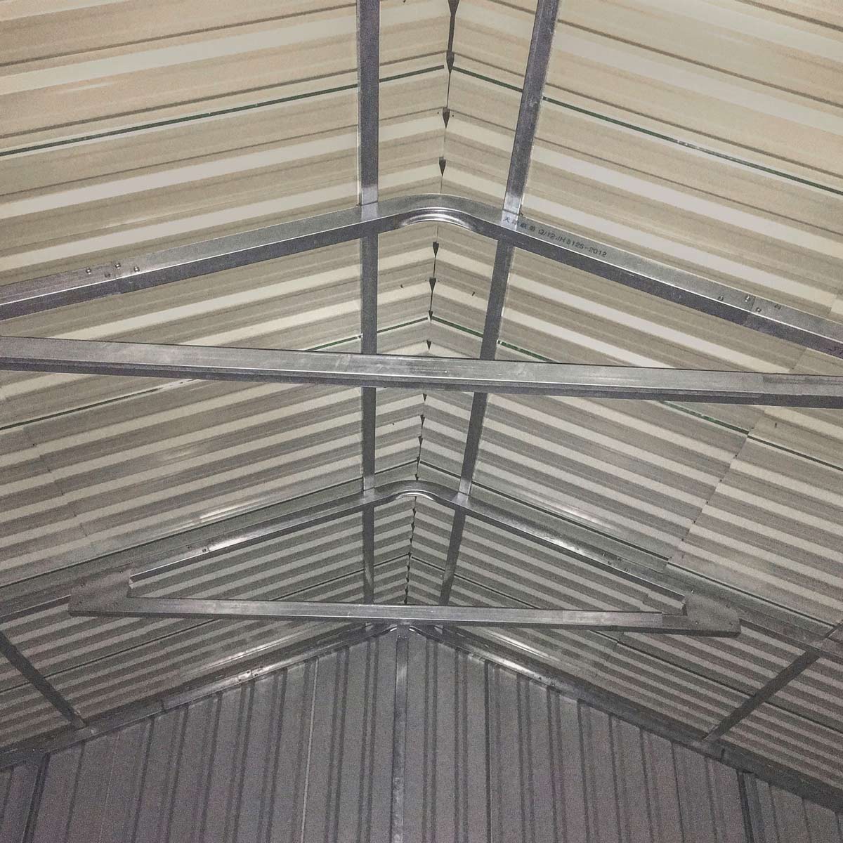 TMG Industrial 21’ x 19’ Double Garage Metal Shed with Side Entry Door, 400 Sq-Ft, 8' Eave Height, 27 GA Corrugated Panels, TMG-MS2119