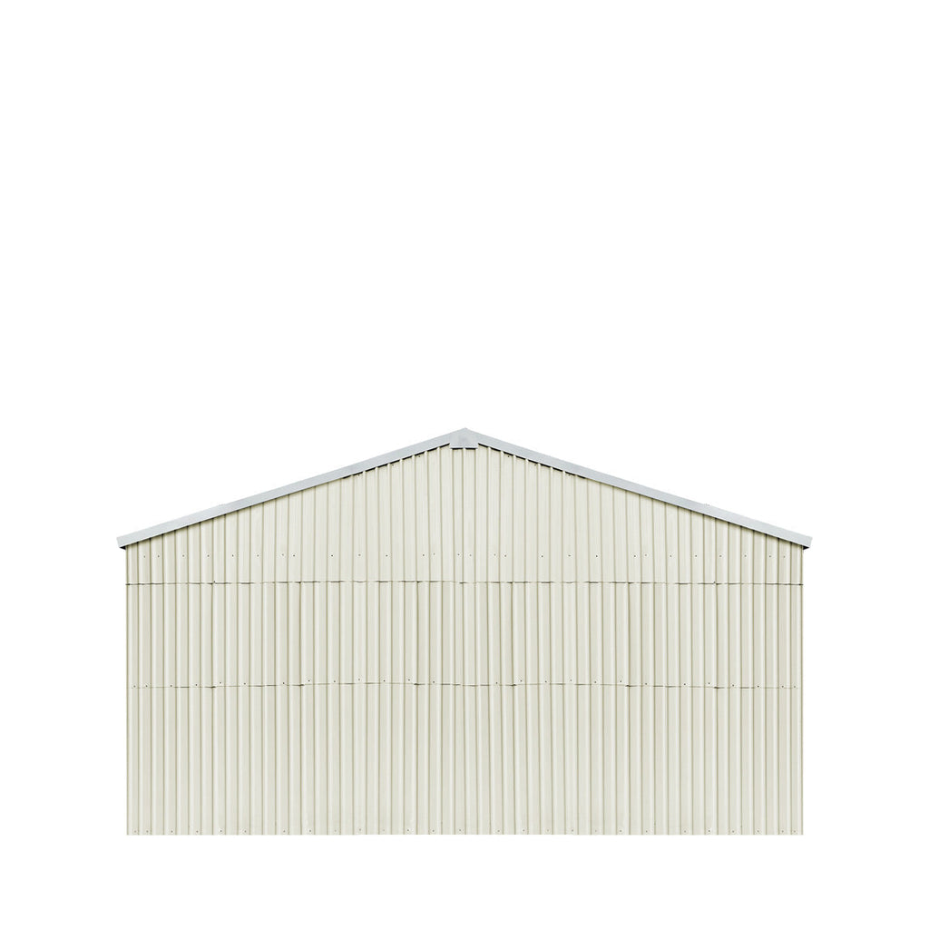 TMG Industrial 25’ x 25’ Double Garage Metal Barn Shed with Side Entry Door, 625 Sq-Ft Floor Space, 9’8” Eave Height, 27 GA Metal, Skylights, 4/12 Roof Pitch, TMG-MS2525