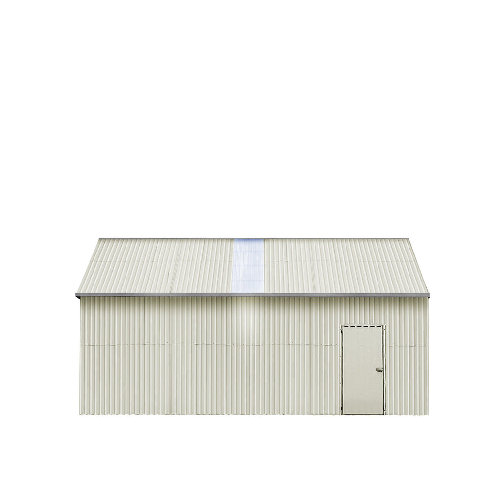 TMG Industrial 25’ x 25’ Double Garage Metal Barn Shed with Side Entry Door, 625 Sq-Ft Floor Space, 9’8” Eave Height, 27 GA Metal, Skylights, 4/12 Roof Pitch, TMG-MS2525