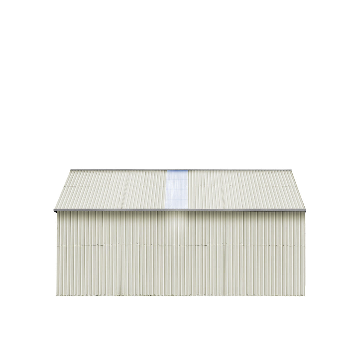 TMG Industrial 25’ x 25’ Double Garage Metal Barn Shed with Side Entry Door, 625 Sq-Ft Floor Space, 9’8” Eave Height, 27 GA Metal, Skylights, 4/12 Roof Pitch, TMG-MS2525