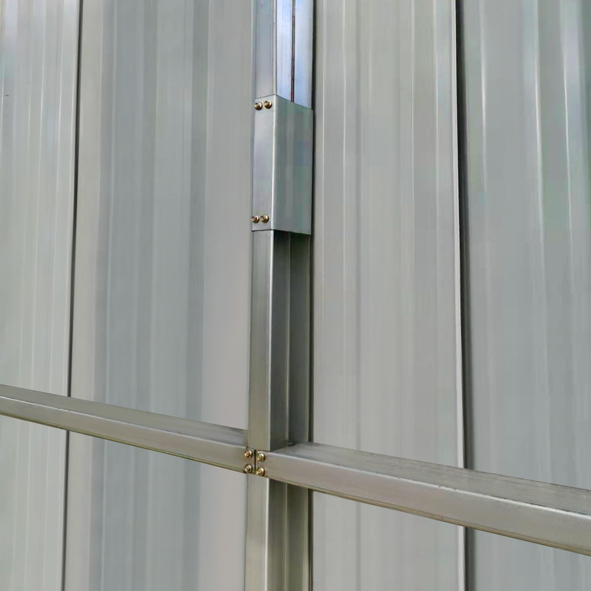 TMG Industrial 25’ x 25’ Double Garage Metal Barn Shed with Side Entry Door, 625 Sq-Ft Floor Space, 9’8” Eave Height, 27 GA Metal, Skylights, 4/12 Roof Pitch, TMG-MS2525