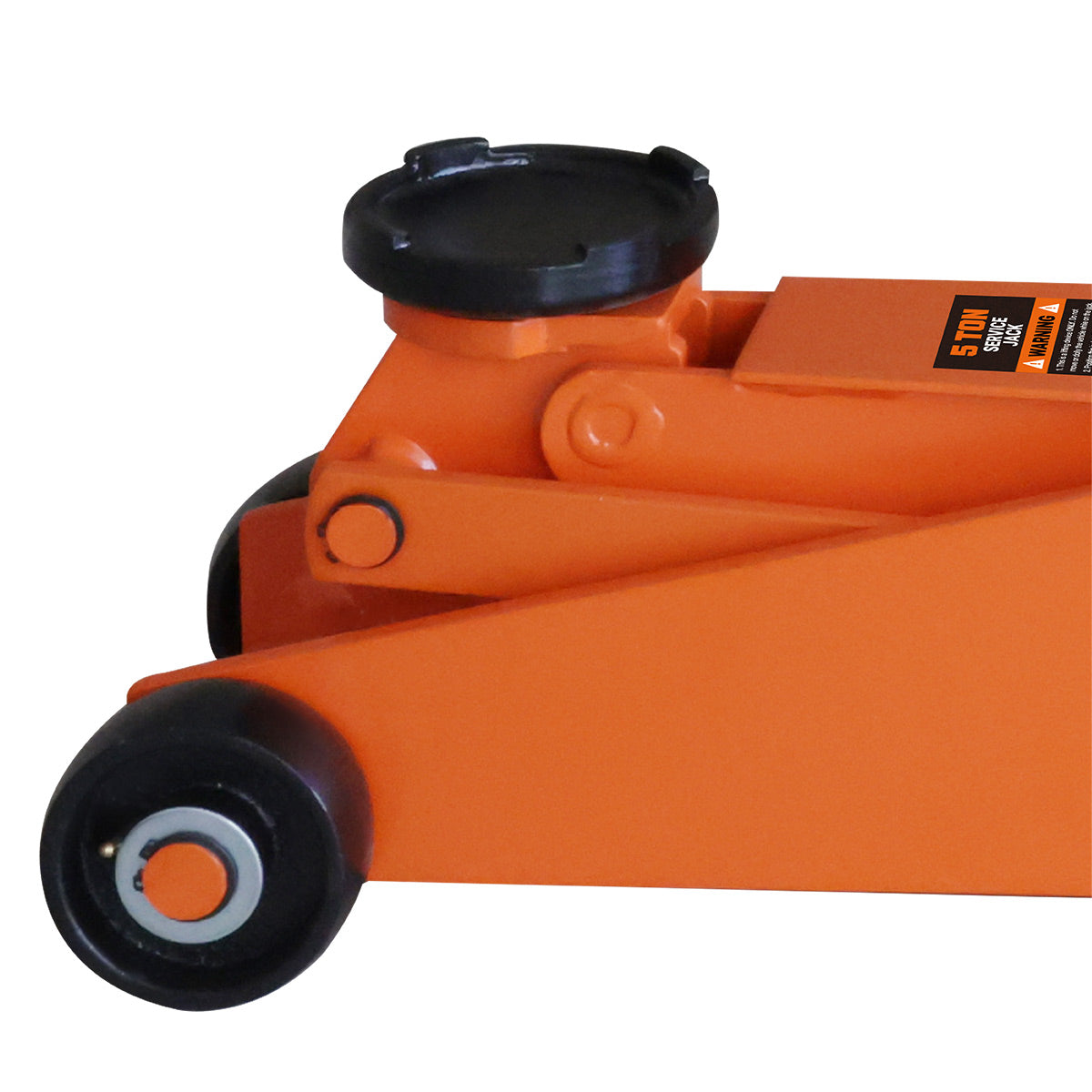 TMG Industrial 5 Ton Long Reach Chassis Service Jack, Twin Pistons, 6-1/2” Ground Clearance, 360° Pivot, TMG-AJL05