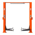 TMG Industrial 10,000-lb Two Post Overhead Auto Lift, Symmetric Arms, 72” Lift Height, Dual-Point Lock Release, TMG-ALT100