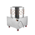 TMG Industrial 23” Chicken Plucking Machine, Stainless Steel Drum, Caster Wheels, Feather Discharge Chute, TMG-CP23