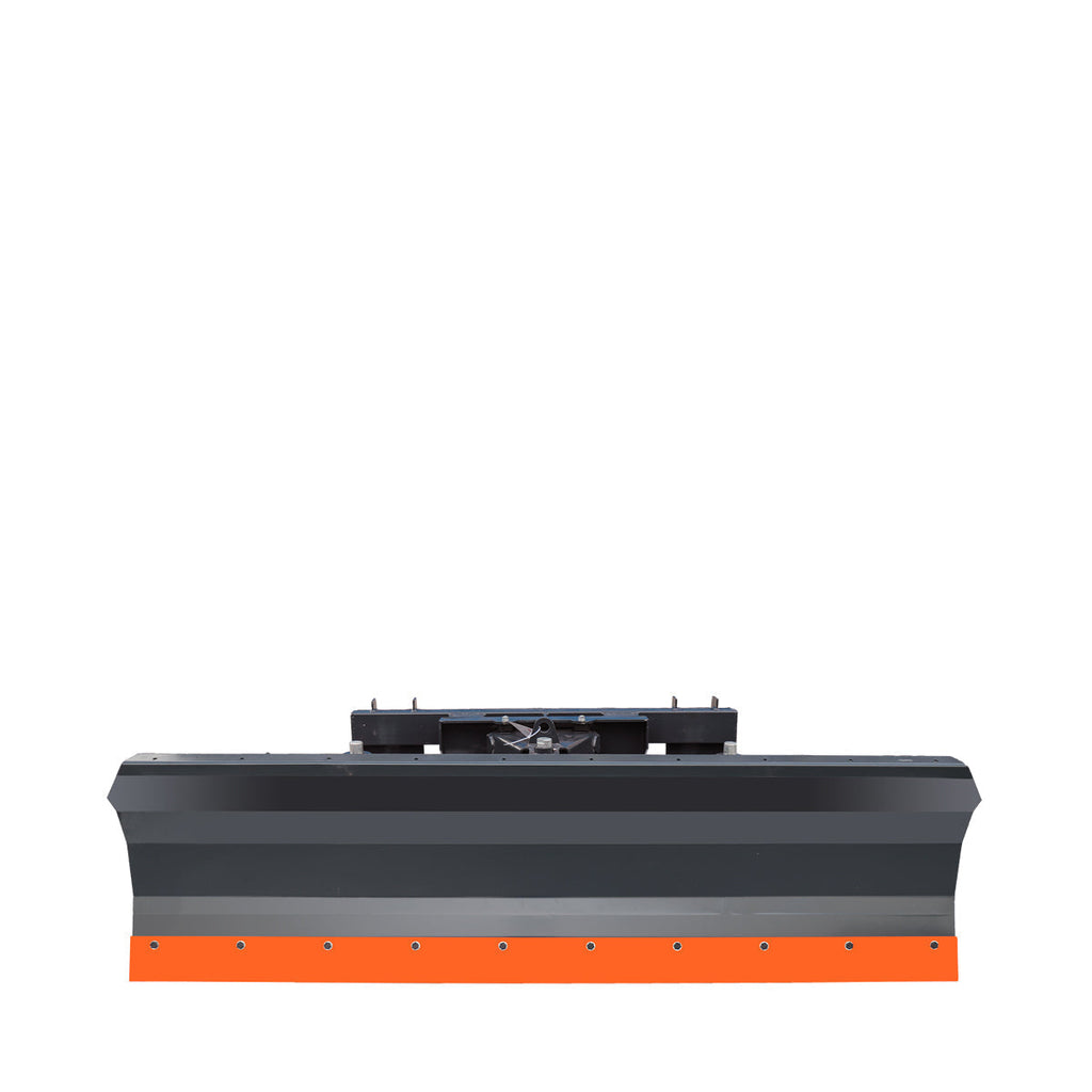 TMG Industrial 86” Skid Steer Dozer Blade/Snow Pusher, 30° Left & Right, Bolt-On Cutting Edge, Adjustable Skid Shoes, Universal Quick Mount, TMG-DB86