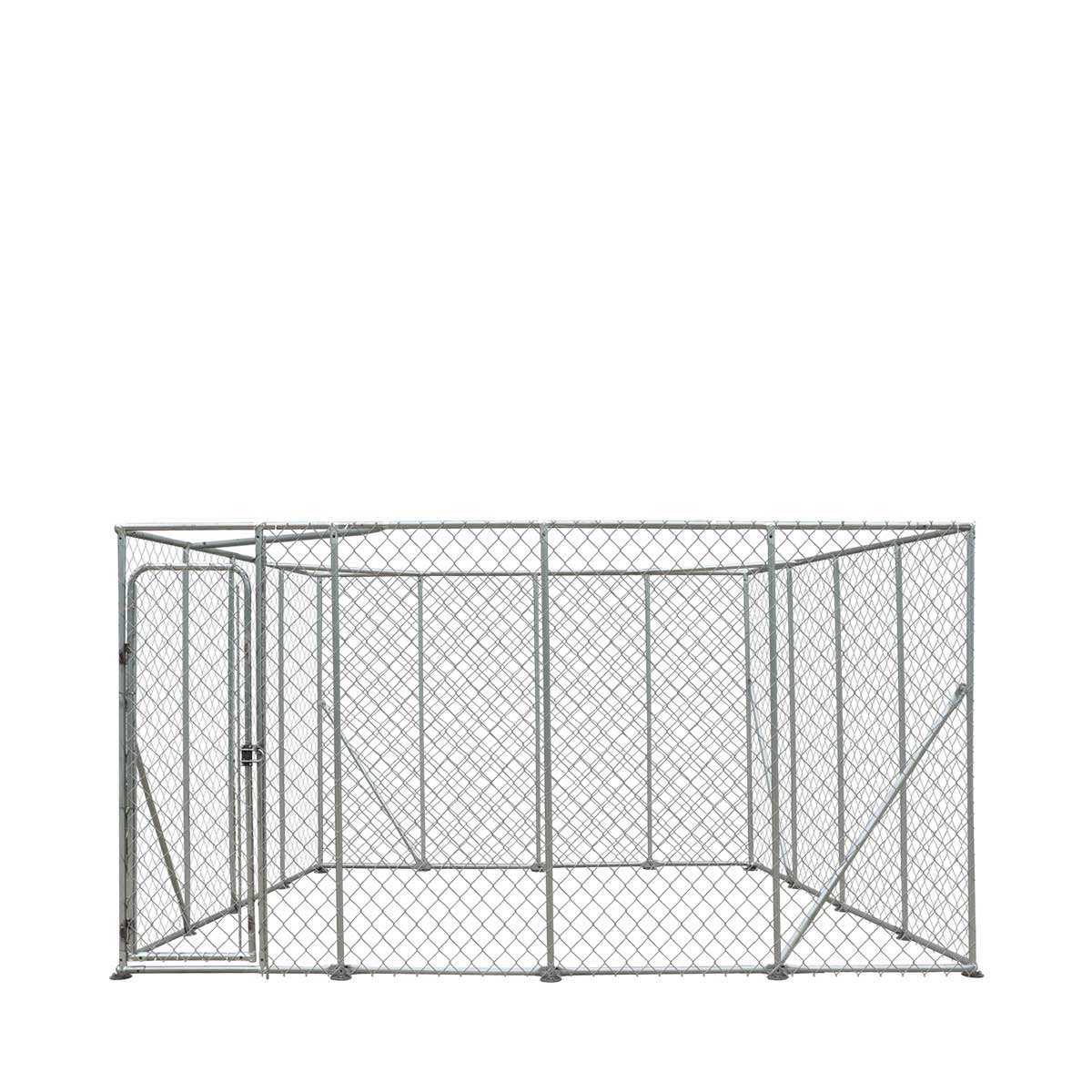 TMG Industrial 20’ x 20’ Outdoor Dog Kennel Playpen, Outdoor Dog Runner, Pet Exercise House, Lockable Gate, 6’ Chain-Link Fence, TMG-DCP2020