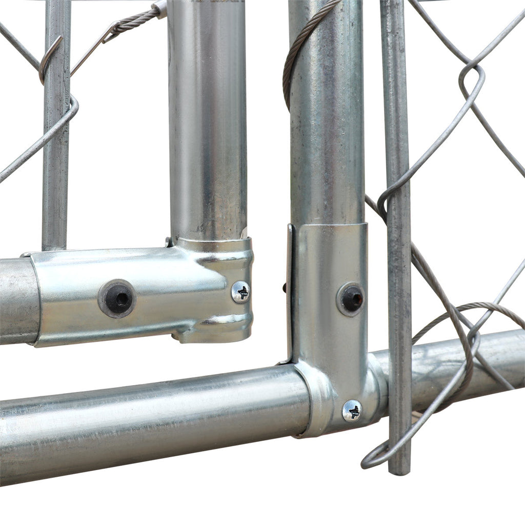 TMG Industrial 20’ x 20’ Outdoor Dog Kennel Playpen, Outdoor Dog Runner, Pet Exercise House, Lockable Gate, 6’ Chain-Link Fence, TMG-DCP2020