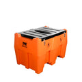 TMG Industrial 116 Gallon Diesel Poly Fuel Tank, Ratchet Strap Recesses, 10 GPM Fuel Pump, Lockable Lid, Reinforced Single Wall Design, TMG-DFT116