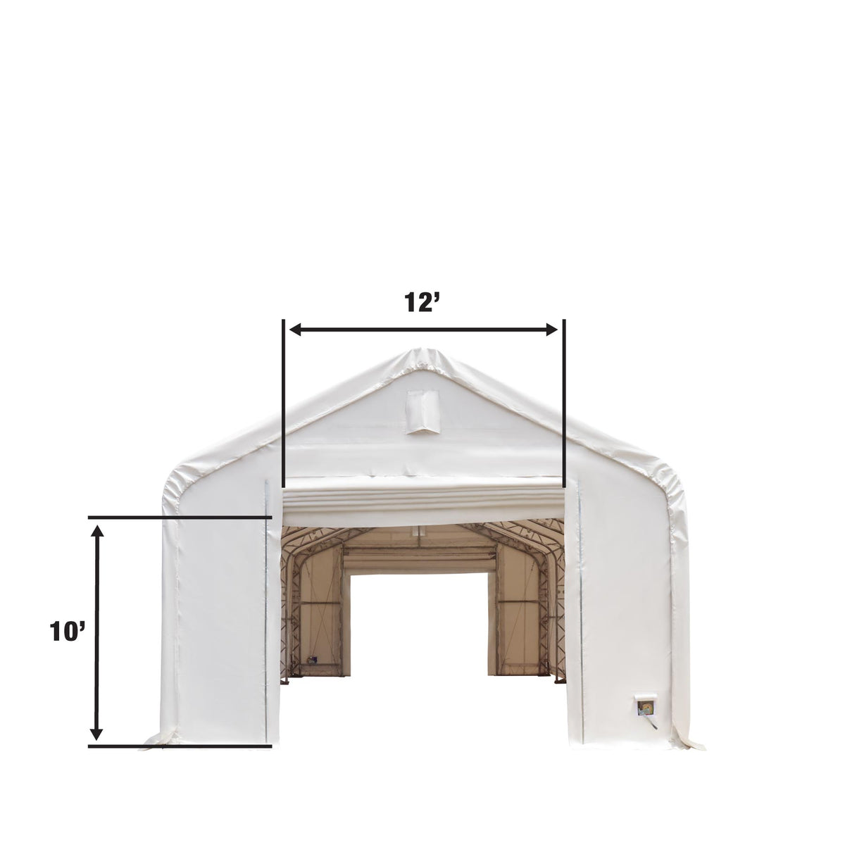 TMG Industrial Pro Series 20' x 40' Dual Truss Storage Shelter with Heavy Duty 17 oz PVC Cover & Drive Through Doors, TMG-DT2041-PRO