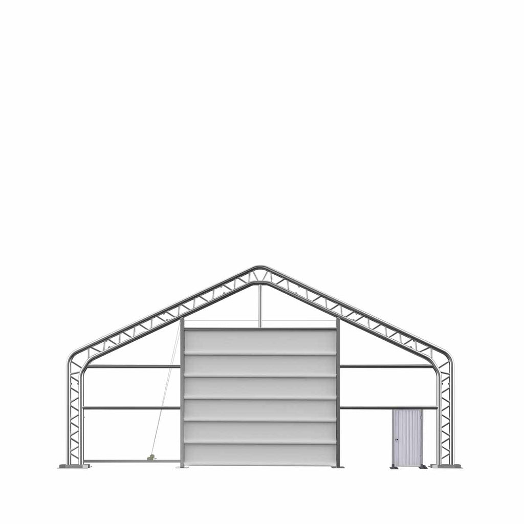 TMG Industrial Pro Series 40' x 40' Dual Truss Storage Shelter with Heavy Duty 21 oz PVC Cover & Drive Through Doors, TMG-DT4041-PRO (Previously TMG-DT4040-PRO)