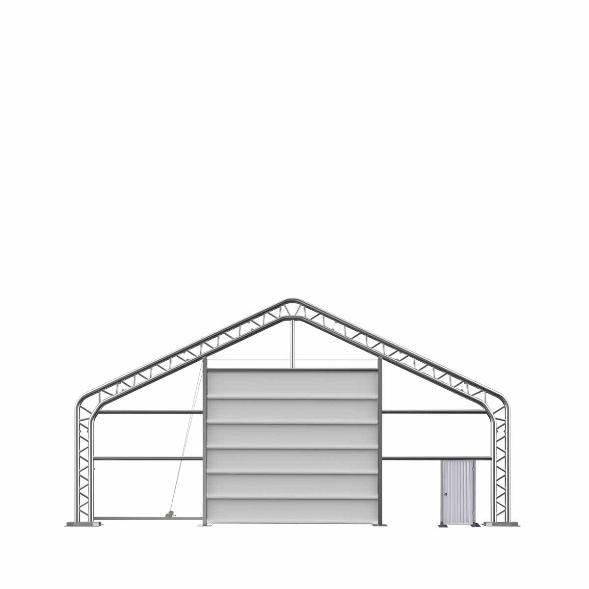 TMG Industrial Pro Series 40' x 40' Dual Truss Storage Shelter with Heavy Duty 21 oz PVC Cover & Drive Through Doors, TMG-DT4041-PRO (Previously TMG-DT4040-PRO)
