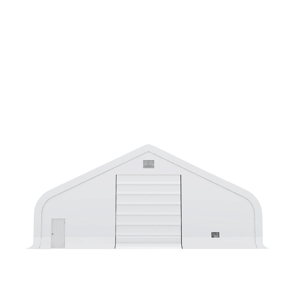 TMG Industrial Pro Series 50' x 150' Dual Truss Storage Shelter with Heavy Duty 32 oz PVC Cover & Drive Through Doors, TMG-DT50150-PRO