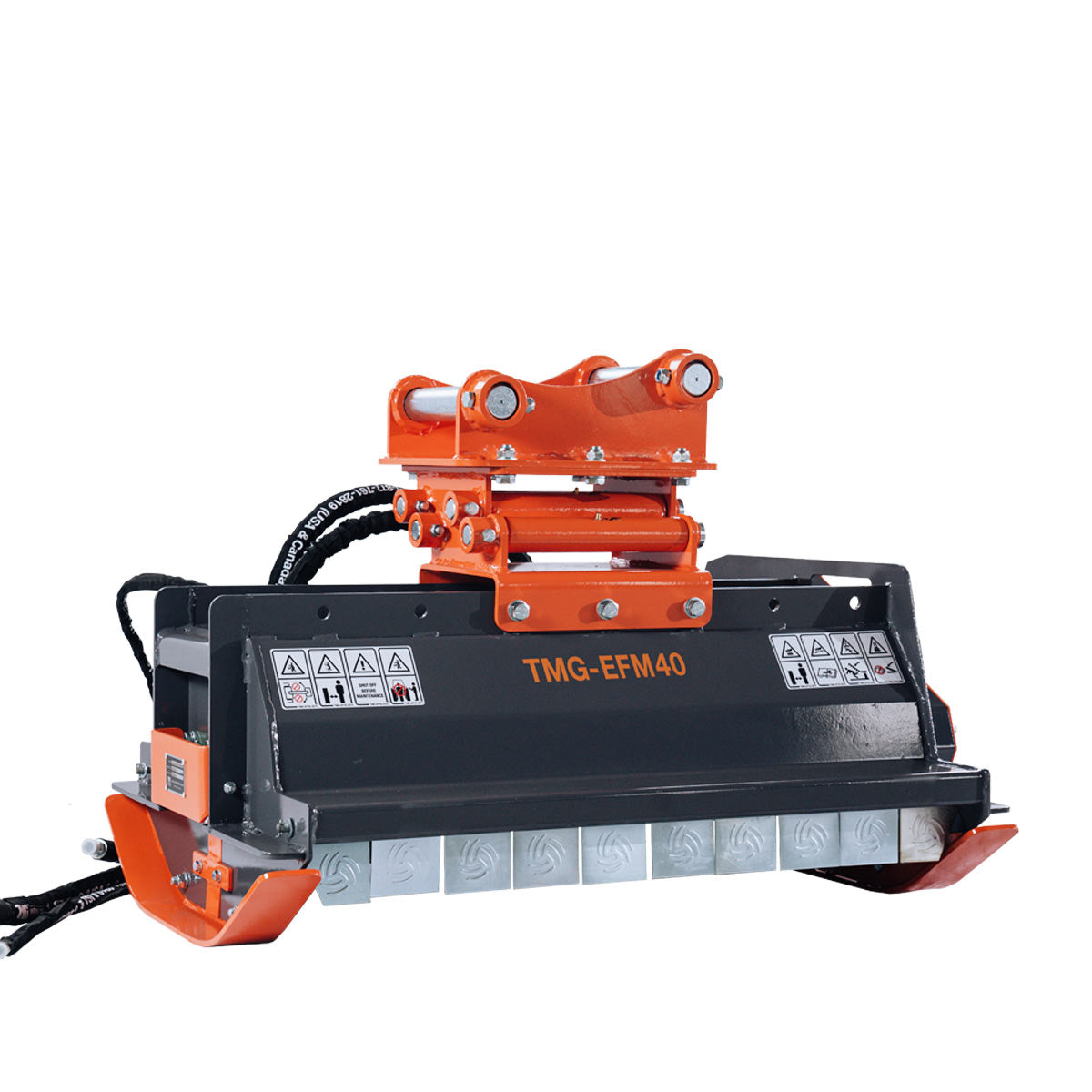 TMG Industrial 40" Excavator Brush Flail Mower, 6 to 8-ton Carrier, 16-21 GPM, TMG-EFM40