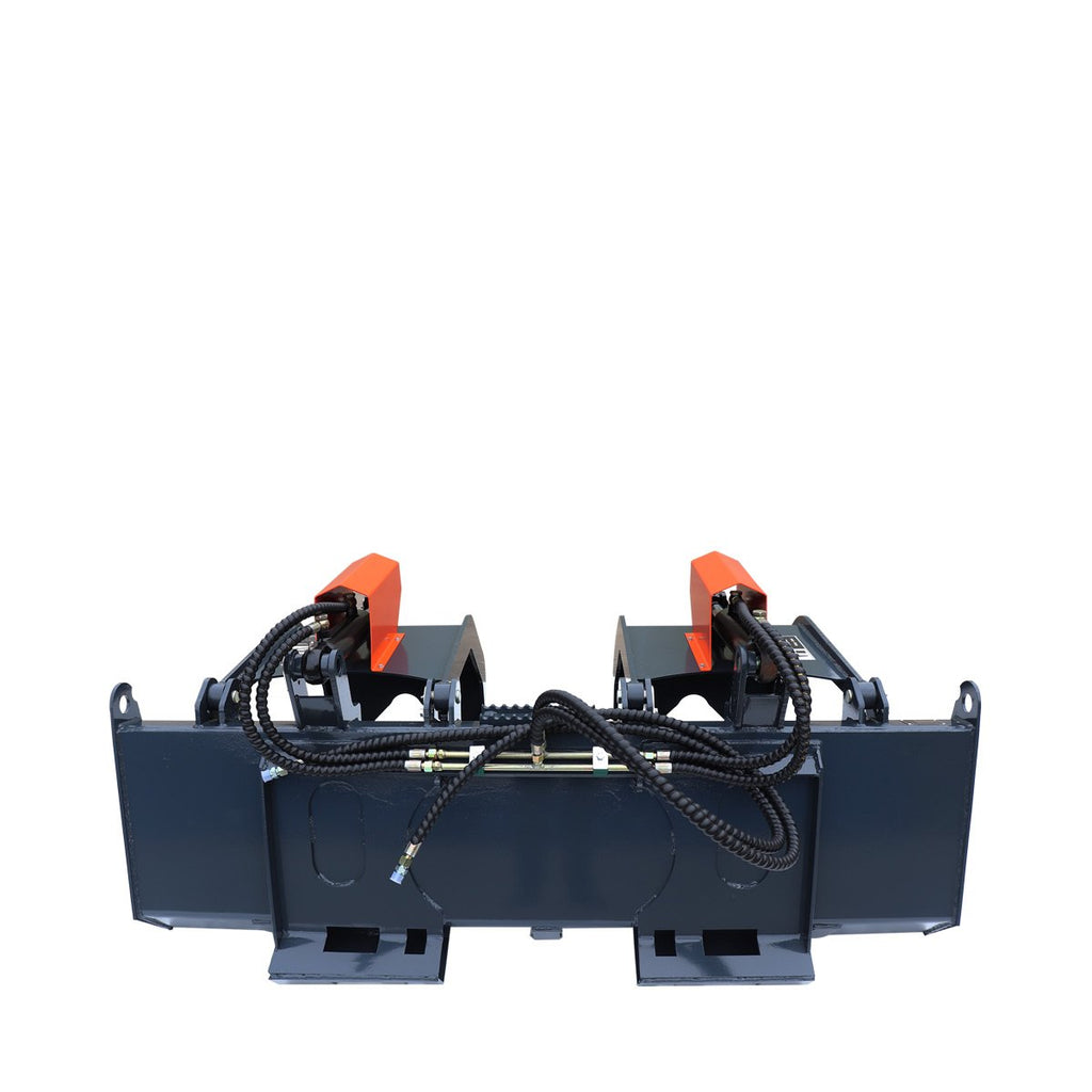 TMG Industrial 72” Skid Steer Solid Bottom Grapple Bucket, 35” Grab Opening, Dual Cylinder Arms, 3000-lb Capacity, 30-70 HP, TMG-GB72