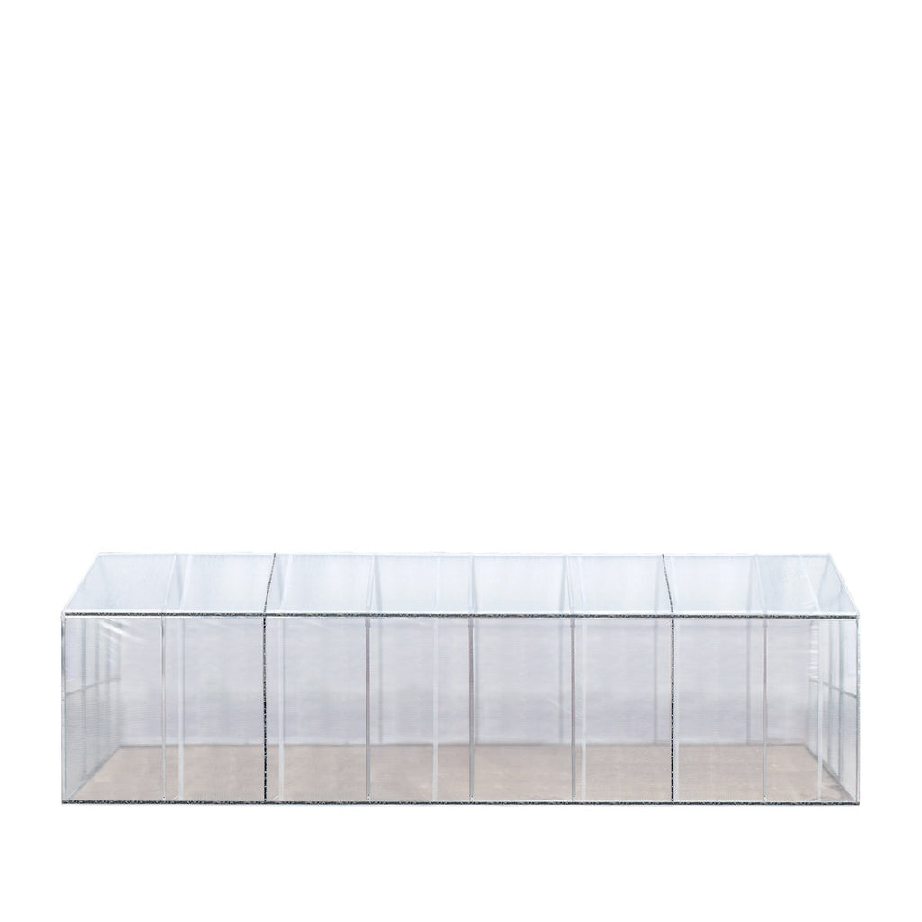 TMG Industrial 8’ x 26’ Greenhouse Grow Tent w/20 Mil Ripstop Leno Mesh PVC Cover, Galvanized Steel Frame, Roll-up Windows, TMG-GH826