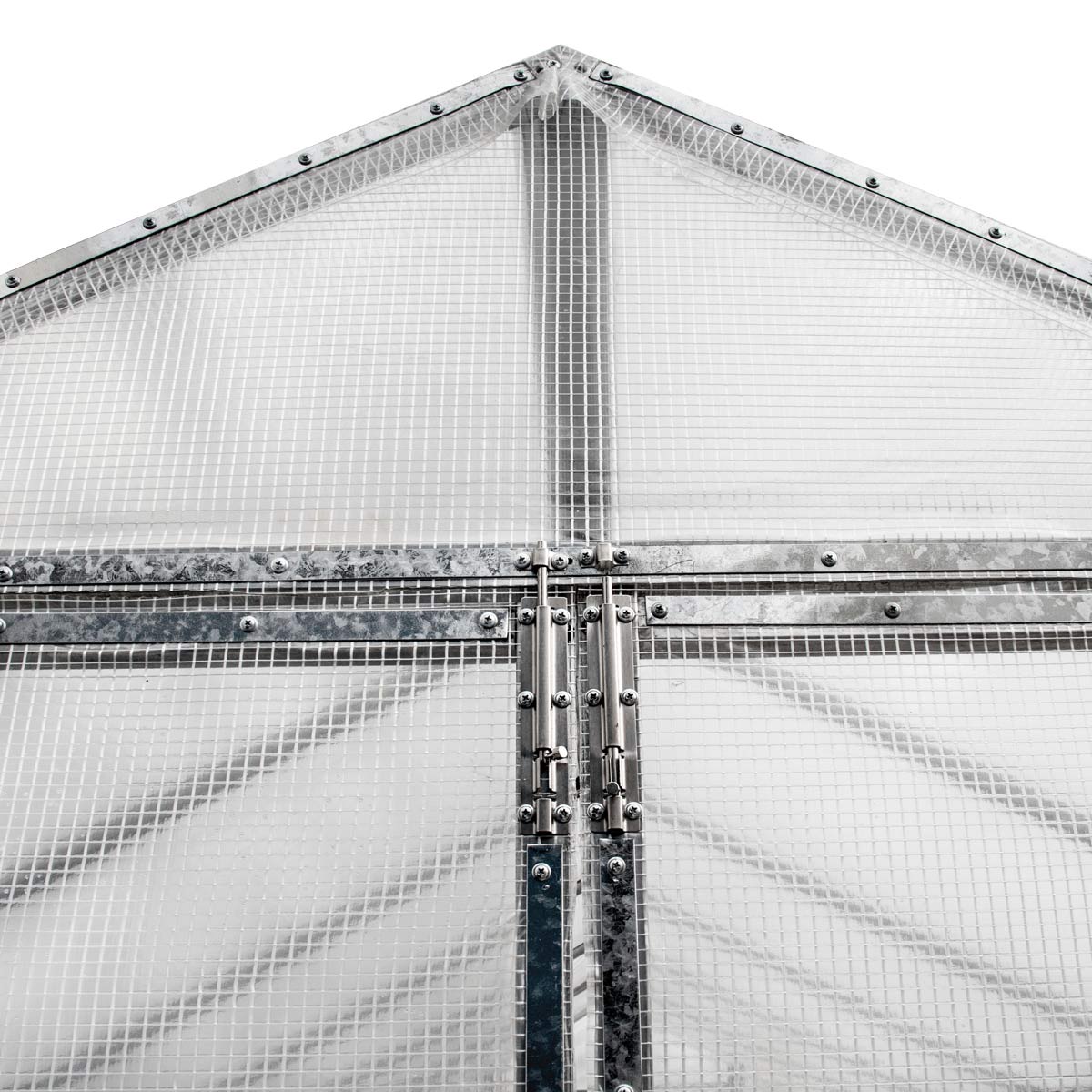 TMG Industrial 8’ x 26’ Greenhouse Grow Tent w/20 Mil Ripstop Leno Mesh PVC Cover, Galvanized Steel Frame, Roll-up Windows, TMG-GH826