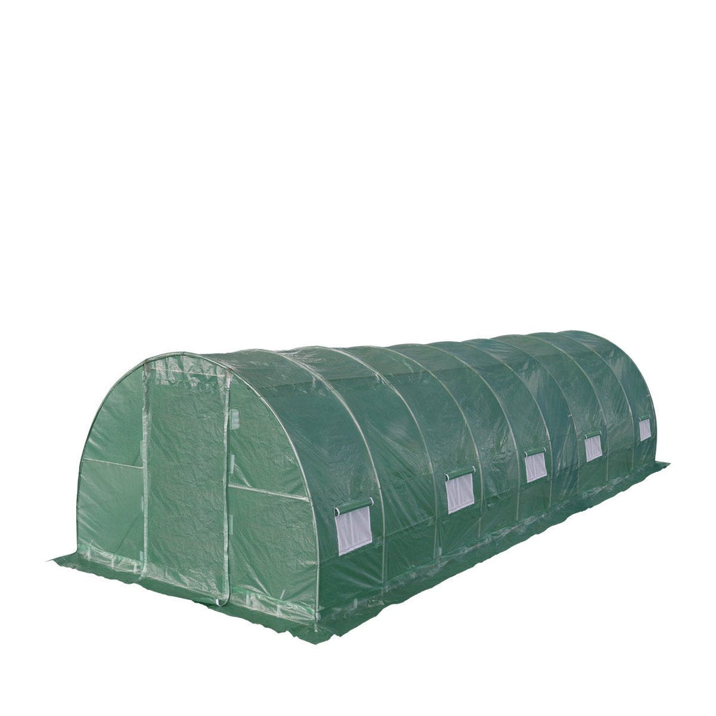 TMG Industrial 10’ x 30’ Tunnel Greenhouse Grow Tent w/Ripstop Leno Cover, Cold Frame, Roll-Up Mesh Windows, Round Top Roof, TMG-GH1030R