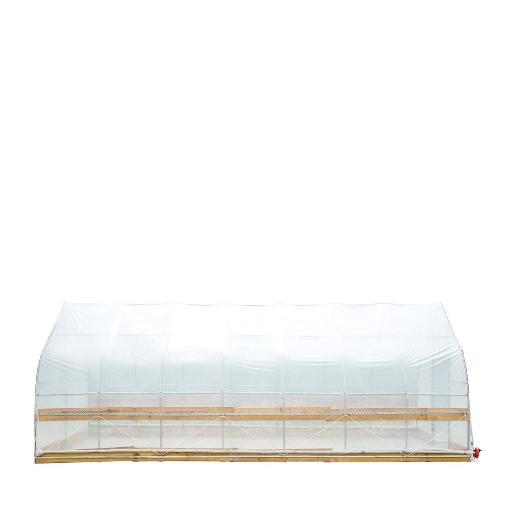 TMG Industrial 12’ x 30’ Tunnel Greenhouse Grow Tent w/6 Mil Clear EVA Plastic Film, Cold Frame, Hand Crank Roll-Up Sides, Peak Ceiling Roof, TMG-GH1230