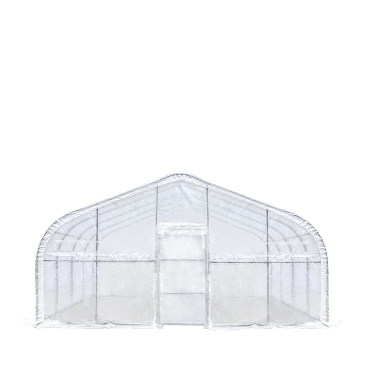 TMG Industrial 20’ x 20’ Tunnel Greenhouse Grow Tent w/12 Mil Ripstop Leno Mesh Cover, Cold Frame, Roll-up Windows, Peak Ceiling Roof, TMG-GH2020