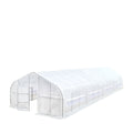 TMG Industrial 20’ x 60’ Tunnel Greenhouse Grow Tent w/12 Mil Ripstop Leno Mesh Cover, Cold Frame, Roll-up Windows, Peak Ceiling Roof, TMG-GH2060