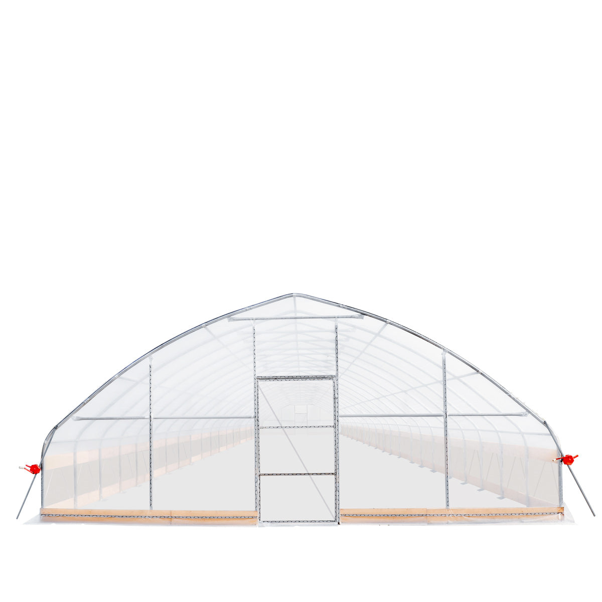 TMG Industrial 25’ x 80’ Tunnel Greenhouse Grow Tent w/6 Mil Clear EVA Plastic Film, Cold Frame, Hand Crank Roll-Up Sides, Peak Ceiling Roof, TMG-GH2580