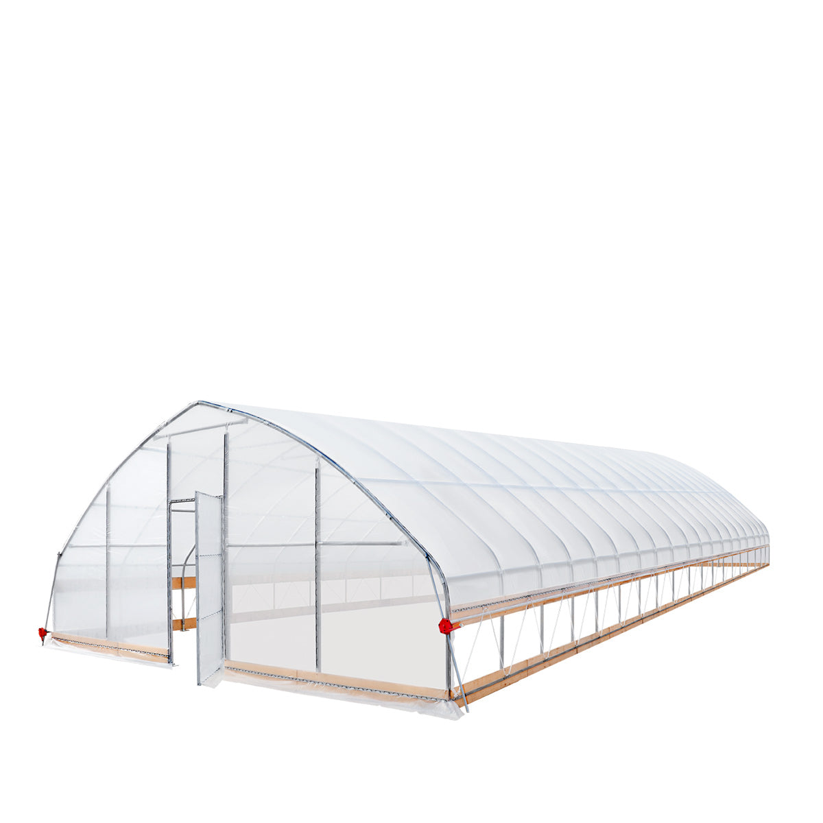 TMG Industrial 25’ x 80’ Tunnel Greenhouse Grow Tent w/6 Mil Clear EVA Plastic Film, Cold Frame, Hand Crank Roll-Up Sides, Peak Ceiling Roof, TMG-GH2580