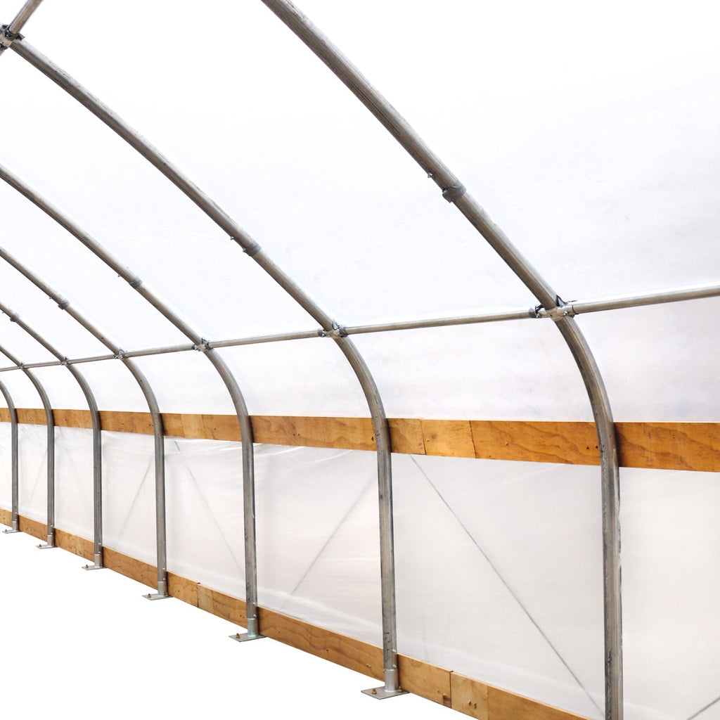 TMG Industrial 30’ x 40’ Tunnel Greenhouse Grow Tent w/6 Mil Clear EVA Plastic Film, Cold Frame, Hand Crank Roll-Up Sides, Peak Ceiling Roof, TMG-GH3040