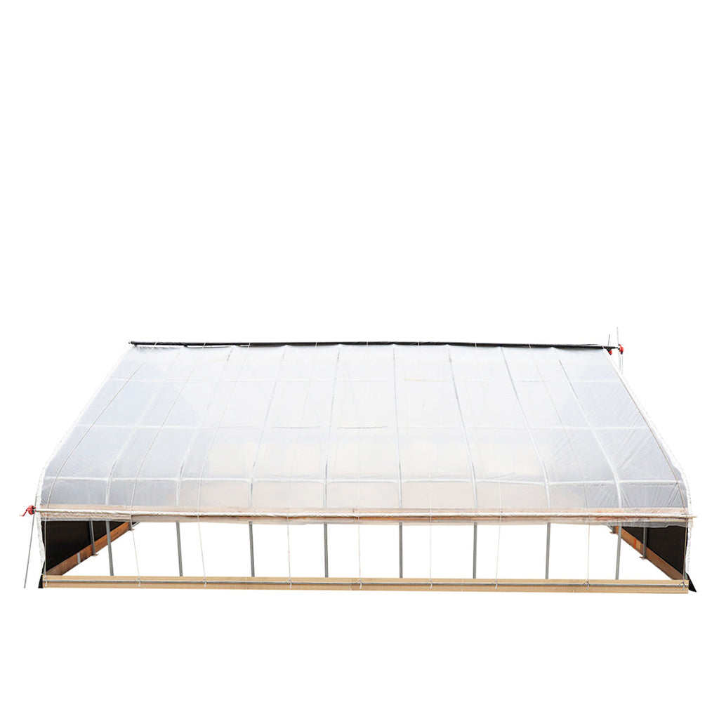TMG Industrial Pro Series 30’ x 40’ Light Deprivation Two Layer Cover Greenhouse Grow Tent, 6-mil Blackout Tarp and Clear Film, Cold Frame, Hand Crank Roll-Up Sides, Peak Ceiling Roof, TMG-GHD3040