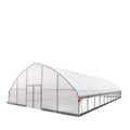 TMG Industrial 30’ x 50’ Tunnel Greenhouse Grow Tent w/6 Mil Clear EVA Plastic Film, Cold Frame, Hand Crank Roll-Up Sides, Peak Ceiling Roof, TMG-GH3050